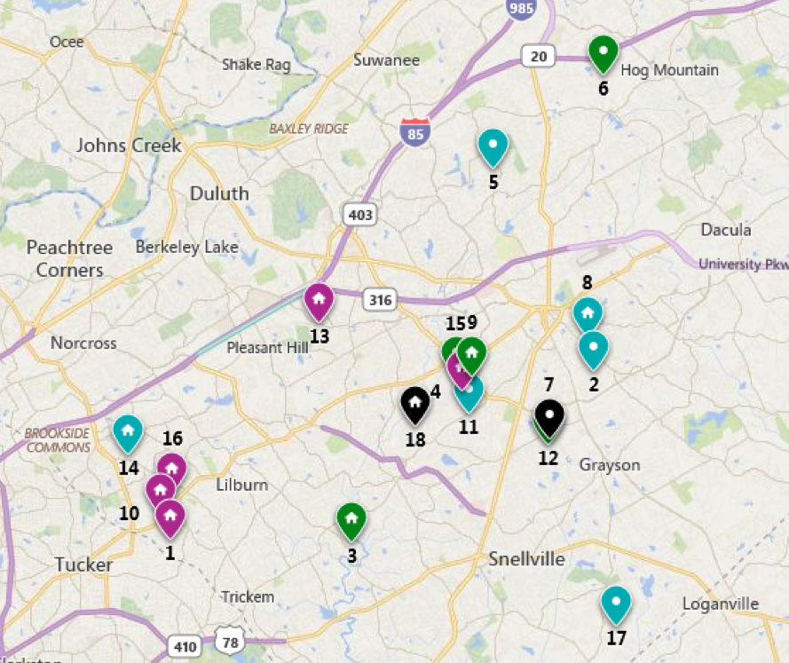 MAP: Locations of warrants served
